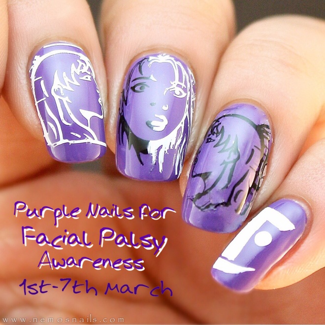 #FaceMyDay Nails for Facial Palsy Awareness week.